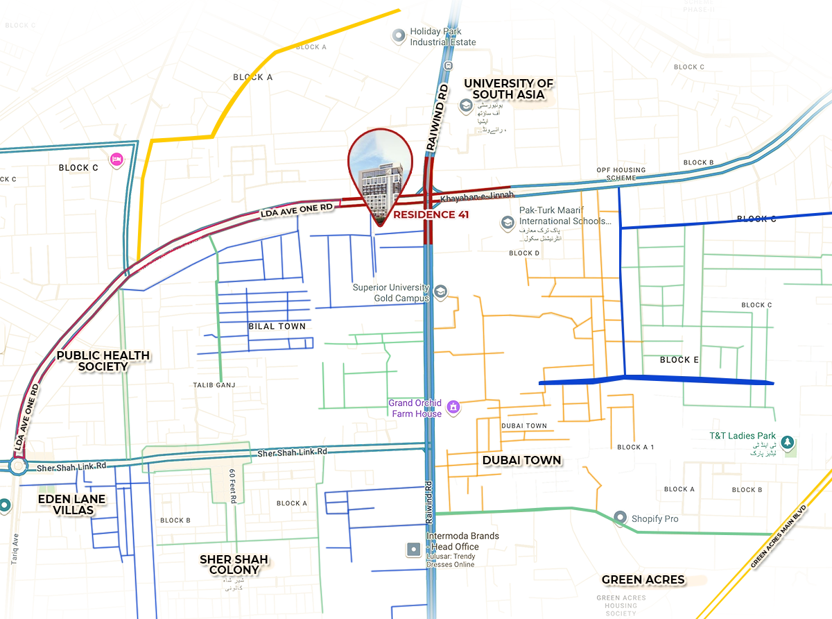Residence 41 Location Map